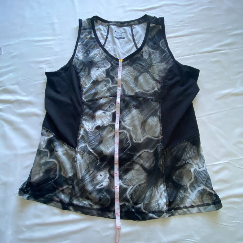 Tek Gear DryTek Racerback Athletic Tank Top XL Gray Black Activewear